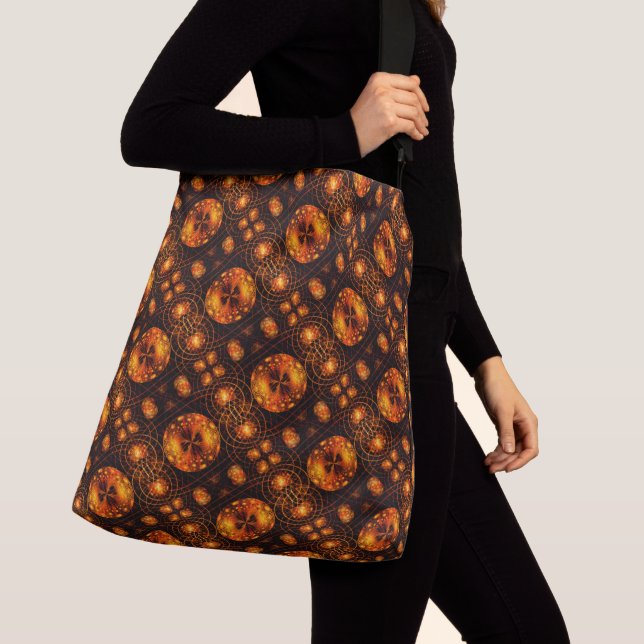 Gold Modern Boho Elegant Abstract Art Pattern #507 Crossbody Bag (Close Up)