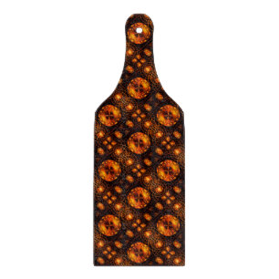 Gold Modern Boho Elegant Abstract Art Pattern #507 Cutting Board