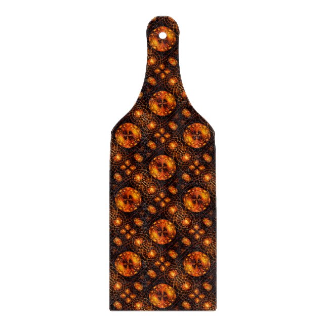 Gold Modern Boho Elegant Abstract Art Pattern #507 Cutting Board (Front)