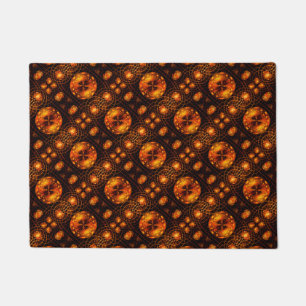 Gold Modern Boho Elegant Abstract Art Pattern #507 Doormat