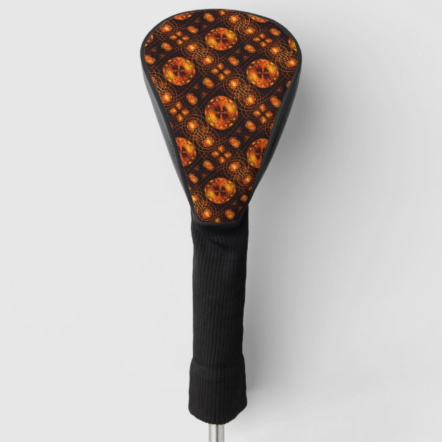 Gold Modern Boho Elegant Abstract Art Pattern #507 Golf Head Cover (Front)