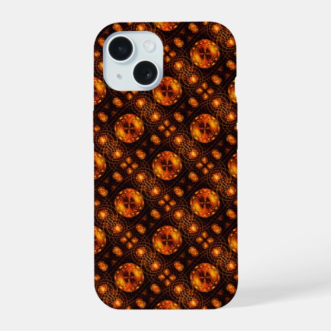 Gold Modern Boho Elegant Abstract Art Pattern #507 iPhone 15 Case (Back)
