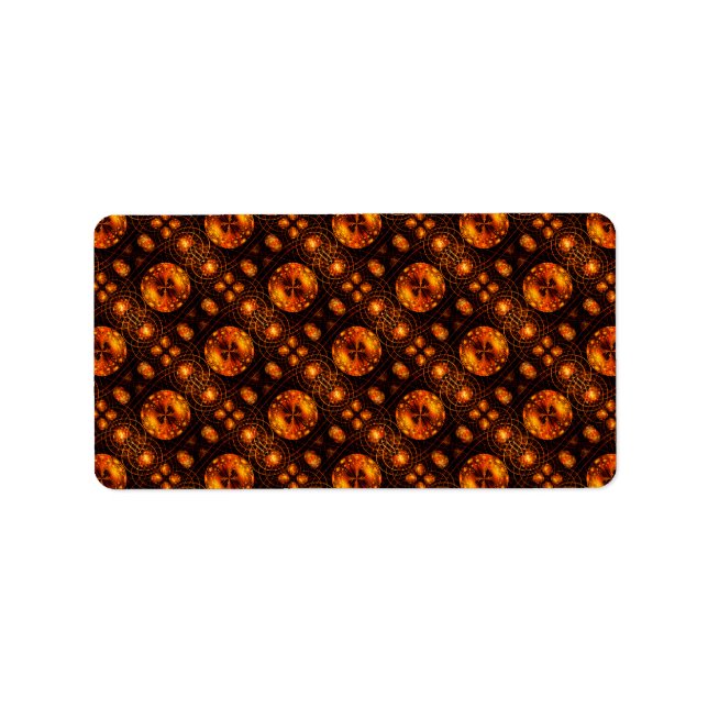 Gold Modern Boho Elegant Abstract Art Pattern #507 Label (Front)