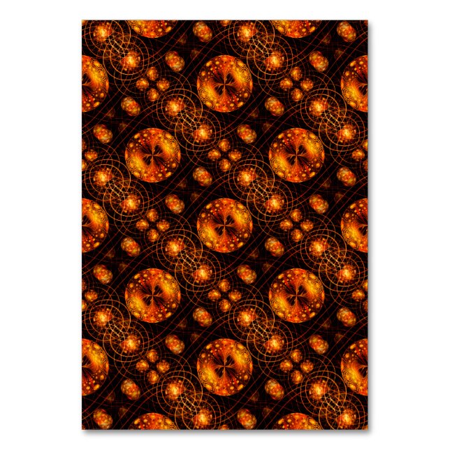 Gold Modern Boho Elegant Abstract Art Pattern #507 Table Number (Front)