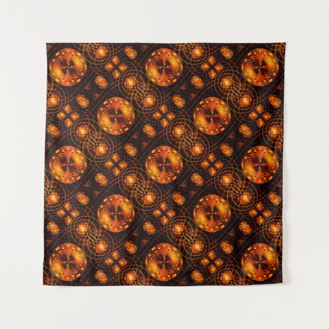 Gold Modern Boho Elegant Abstract Art Pattern #507 Tapestry (Front)