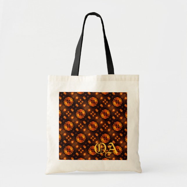 Gold Modern Boho Elegant Abstract Art Pattern #507 Tote Bag (Front)