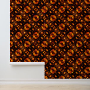 Gold Modern Boho Elegant Abstract Art Pattern #507 Wallpaper