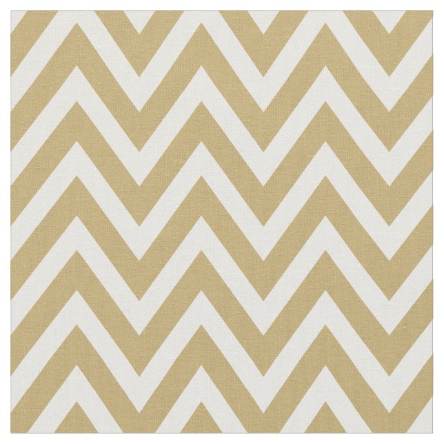 Gold Modern Chevron Stripes Fabric (Close Up)