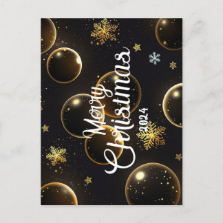 Gold modern Christmas - Cartes Fêtes Annuelles Holiday Postcard