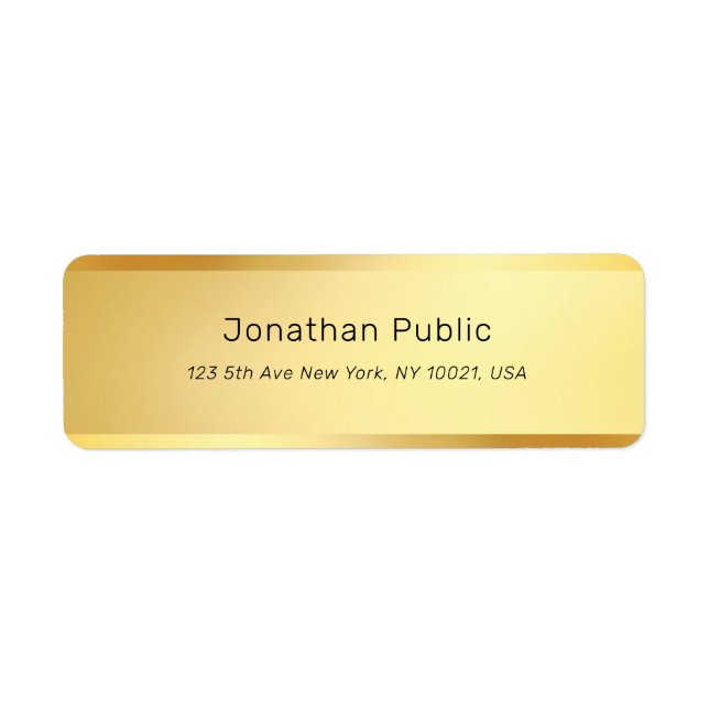 Gold Modern Elegant Simple Professional Template (Front)