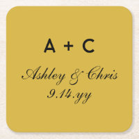 Gold Modern Personalised Wedding Reception Favour