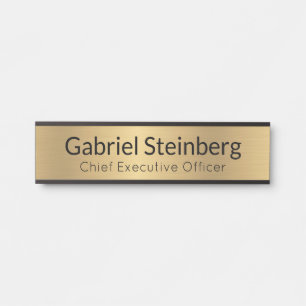 Gold Modern Professional Office Door Sign