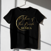 Gold modern scrip minimalist mother of the bride