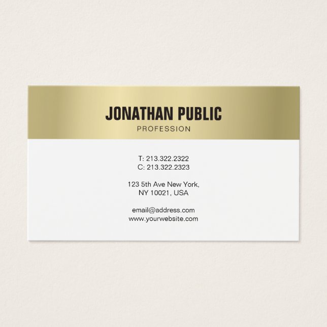 Gold Modern Smart Professional Plain Graceful (Front)