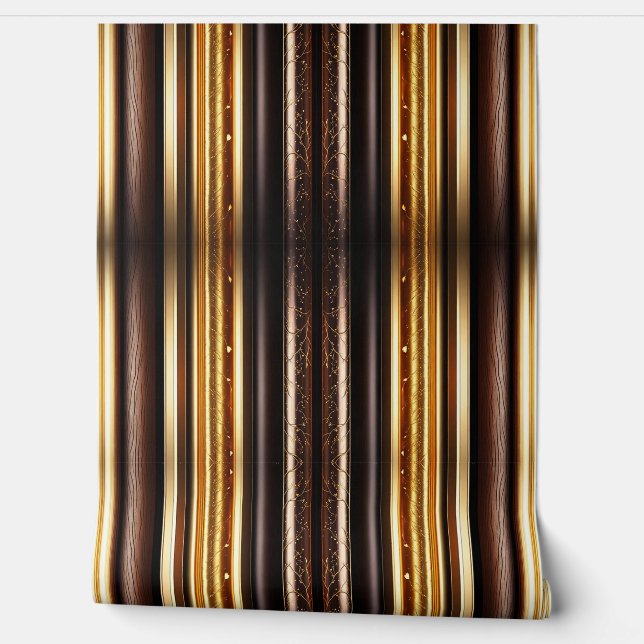 Gold Modern Wood Art Lamperia Collection Wallpaper (Unrolling)