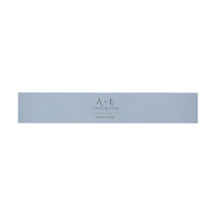 Gold Monogram Belly Band   Wedding Wrap Invitation Belly Band