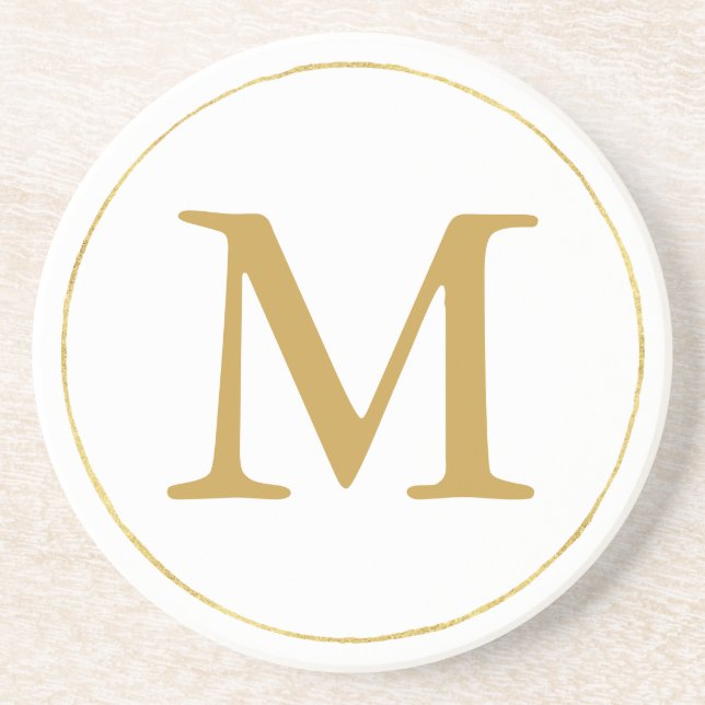 Gold Monogram Coaster (Front)