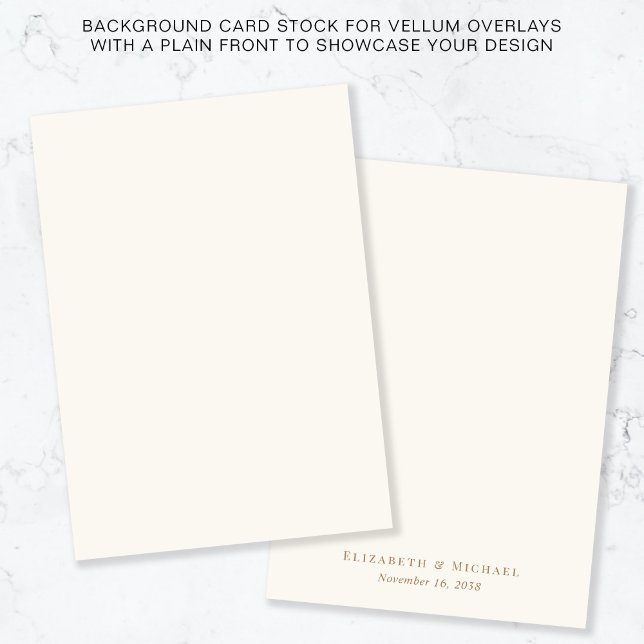 Gold Monogram Cream Background For Vellum Overlay Invitation (Creator Uploaded)