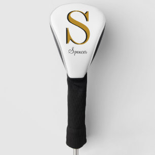 Gold Monogram Custom Name Initial Golf Head Cover