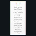 Gold Monogram Elegant Classic Wedding Programme<br><div class="desc">Let your guests know what to expect on your special day with this elegant wedding program with your monogram and a border in faux gold surrounding your details in italics. In addition to informing your guests about the order of service and who is in the wedding party, these wedding programs...</div>