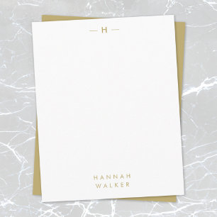 Gold Monogram   Elegant Sophisticated Modern Card