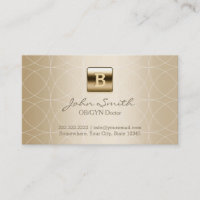 Gold Monogram Geo Patterns OB/GYN