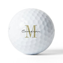 Gold Monogram Initial and Name Personalised Gift