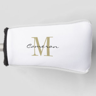 Gold Monogram Initial and Name Personalised  Golf Head Cover