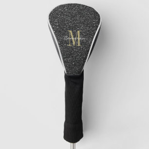 Gold Monogram Initial and Name Sandpaper Golf Head Cover