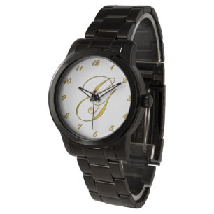 Gold Monogram Initial G Custom Watch