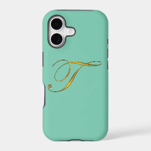 Gold Monogram Initial T Iphone 6 Case