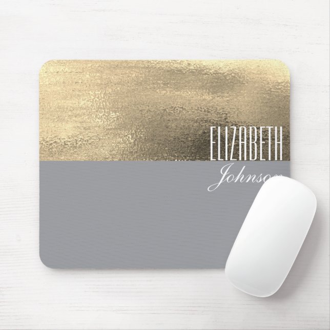 Gold Monogram Mouse Mat (With Mouse)