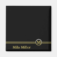Gold Monogram on black background