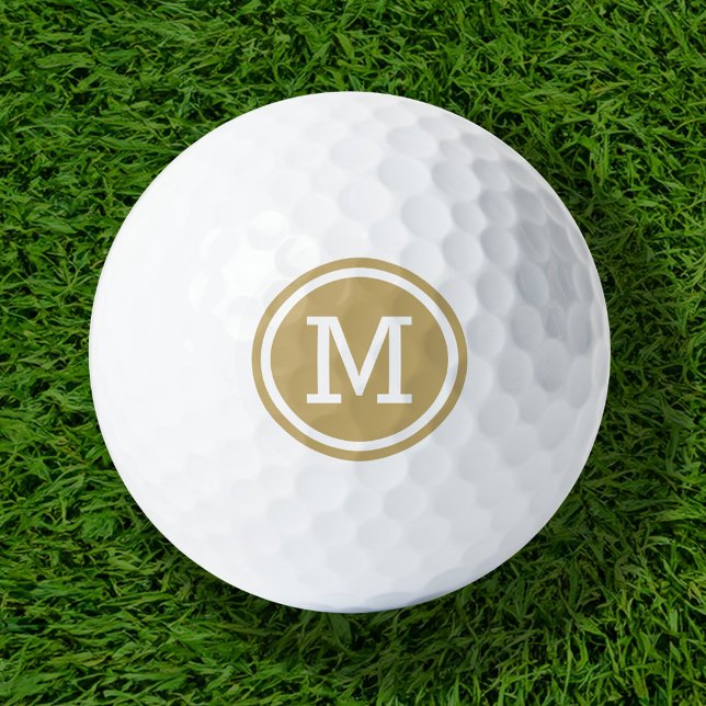 Gold Monogram Personalised Golf Balls (Creator Uploaded)
