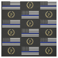 Gold Monogram Police Flag