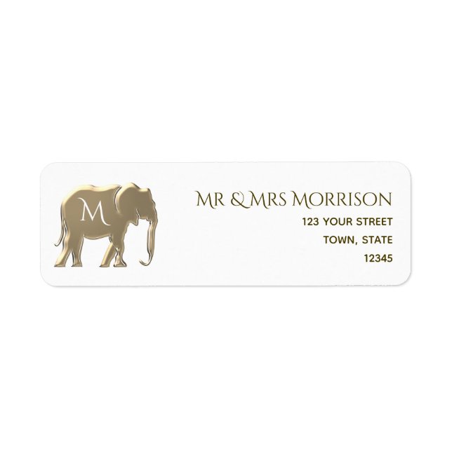 Gold Monogram Return Address (Front)