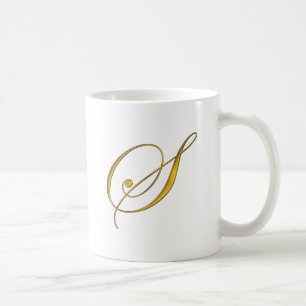 Gold Monogram S Coffee Mug