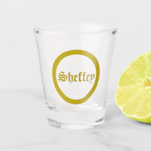 Gold Monogram Shot Glass