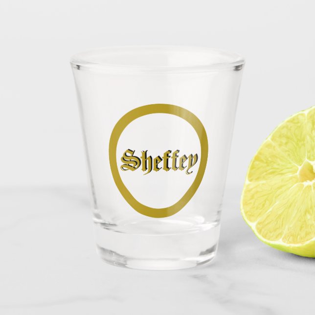 Gold Monogram Shot Glass (Front)