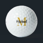 Gold Monogram Titleist Pro V1 12 Pack Best Golf Balls<br><div class="desc">Trendy Gold Colour Monogram Elegant Modern Trendy Template Outdoor Sports Equipment Value Golf Ball / 12 Pack Titleist 2023 Pro V1 Golf Balls.</div>