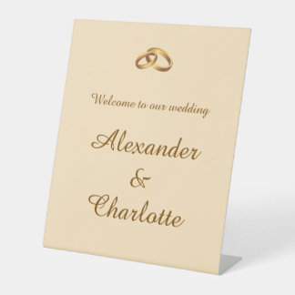 Gold Monogram Wedding Welcome Sign
