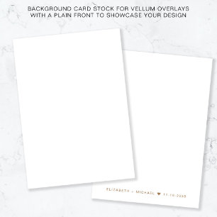 Gold Monogram White Background For Vellum Overlay Invitation
