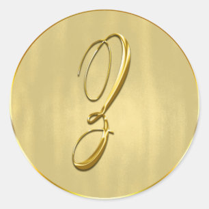 Gold Monogram Z Seal