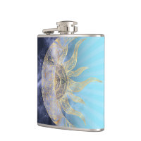 Gold Moon Sun Mandala Celestial Design