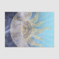 Gold Moon Sun Mandala Celestial Design