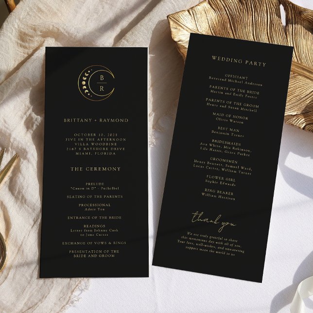Gold Moon Wedding Programme (Creator Uploaded)