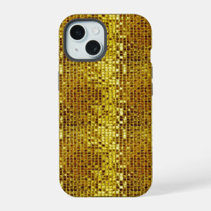 Gold Mosaic Elegant Glam Girly Luxury Modern iPhone 15 Case