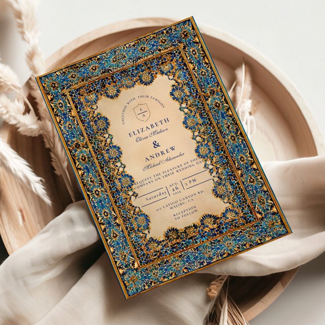 Gold Mosaic Islamic Wedding Invitation (Creator Uploaded)