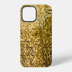 Gold Mosaic: Square Tiles Texture. iPhone 12 Case