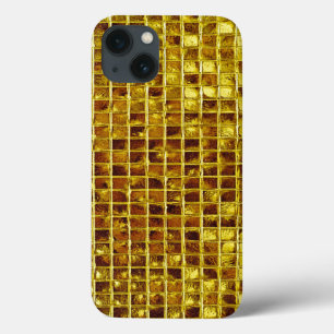 Gold Mosaic Tiles Elegant Modern Luxury iPhone 13 Case